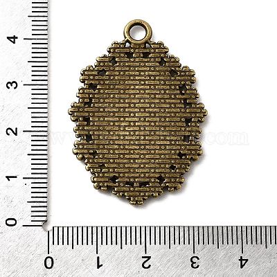 Старинные тибетском стиле сплава сеттинги ободок цветок кулон кабошон X-TIBEP-M018-42AB-NF-1