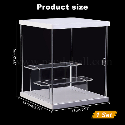 3-ярусная прозрачная акриловая витрина для минифигурок ODIS-WH0043-68B-1