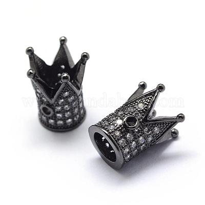 Стойки обшивки латунь кубического циркония бусы ZIRC-S034-02B-1