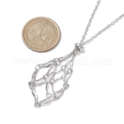 Не тускнеющий мешочек из нержавеющей стали для изготовления ожерелий NJEW-JN04825-01-1