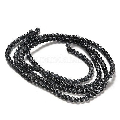 Строковые прозрачные стеклянные бусины в нитях GLAD-Q012-4mm-14-1