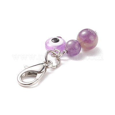 Украшения из бисера тыквы с драгоценными камнями фэн-шуй HJEW-JM00698-1