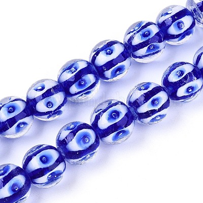 Бусы лэмпворк ручной работы LAMP-N028-20A-1