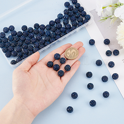 100 шт. бусины из полимерной глины со стразами RB-PH0001-40-1