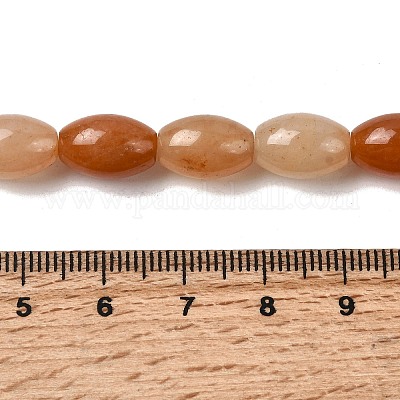 Овальные окрашенные природные красные бусы ожерелья авантюрин G-P106-03A-1