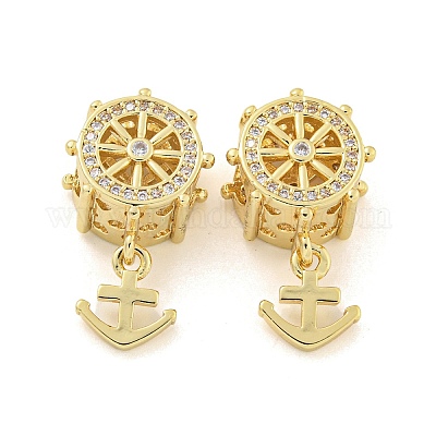 Стойка из латуни с подвеской из кубического циркония KK-P270-15G-1