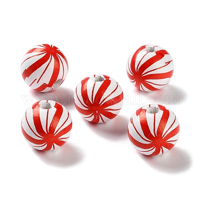 Набивные деревянные европейские бусины WOOD-Z002-13D-1