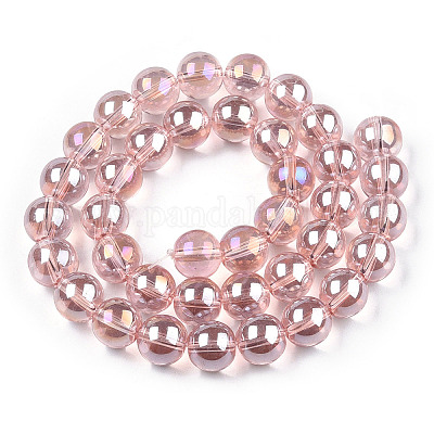 Гальванизируйте прозрачное стекло бисер нитей GLAA-T032-T10mm-AB10-1