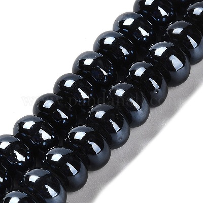 Фарфоровые бусины-рондели PORC-Q001-01H-1