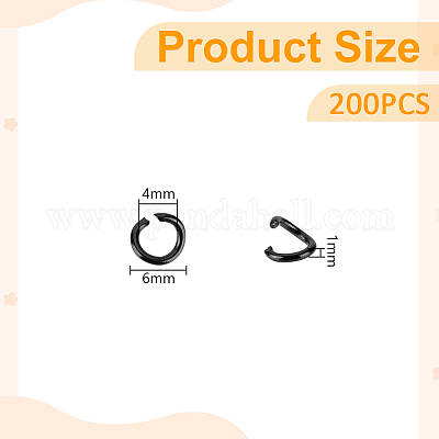 200 шт. Открытые соединительные кольца из нержавеющей стали 304 STAS-UN0058-44B-1