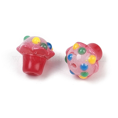 Стеклянные бугорчатые бусины GLAA-B025-01A-1