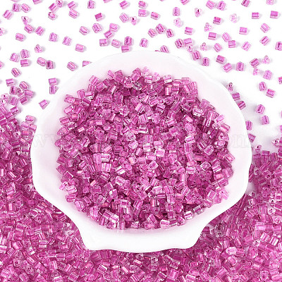 Прозрачные внутри цветные стеклянные бусины SEED-T007-13D-1