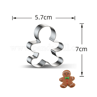 Не тускнеющие формочки для печенья из нержавеющей стали 430 с рождественской тематикой BAKE-PW0007-010L-1