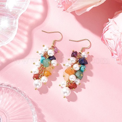 Серьги-подвески из нержавеющей стали 304 с кристаллами EJEW-JE06451-1