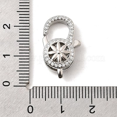 Латунный микро pave прозрачный кубический цирконий лобстер KK-A266-24E-P-1