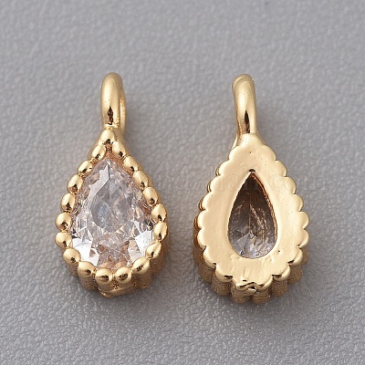 Латунь подвески циркония кубической X-ZIRC-Q014-057G-1