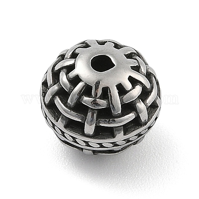 Полые бусины из нержавеющей стали 304 STAS-S173-22AS-1