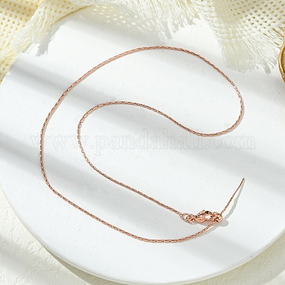 1 мм стойка покрытие латунь Бостон звено цепи регулируемые слайдер ожерелья для женщин мужчин MAK-L044-37RG-1