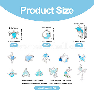 30 шт. подвески из сплава со стразами и эмалью PALLOY-TA0002-54-1