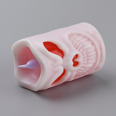 Хэллоуин смола светодиодный свет черепа AJEW-Z004-01B-1