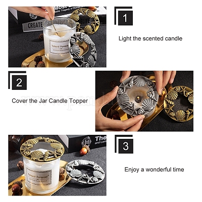 Candle Toppers Candles Cover, Candle Topper Shade Sleeves for Candle Jars,  Candle Accessories Jar Candle Lid, Help Jar Candles Melt Evenly Bronze