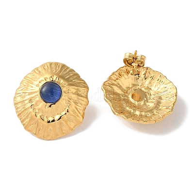 Серьги-гвоздики из нержавеющей стали 304 с золотым ионным покрытием (IP) для женщин EJEW-L287-053G-02-1