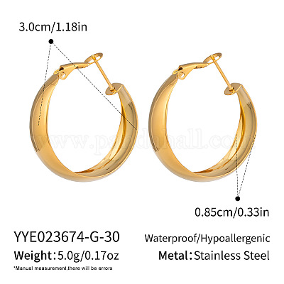 Серьги-кольца из нержавеющей стали 304 UF4062-1-1