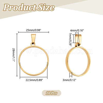 10 шт. подвеска с открытой задней частью из нержавеющей стали с кабошонами STAS-UN0061-36A-1