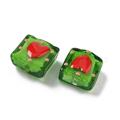 Эмалевые бусины ручной работы в технике лэмпворк LAMP-G147-02-1