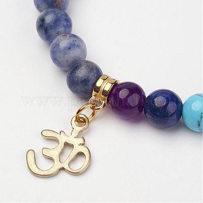 Содалит бисера браслеты простирания BJEW-P065-A-04-1