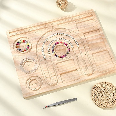 1шт бамбуковая доска для дизайна бусин TOOL-YW0001-41-1