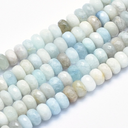 Chapelets de perles en aigue-marine naturelle G-K256-61B-1