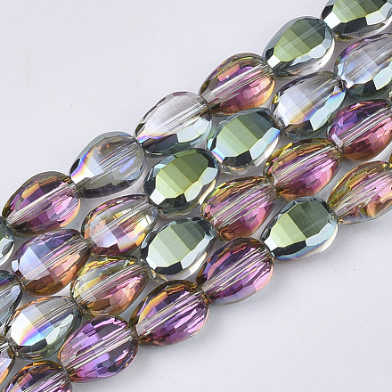Hebras translúcidas de perlas de vidrio electrochapado EGLA-T020-03A-1