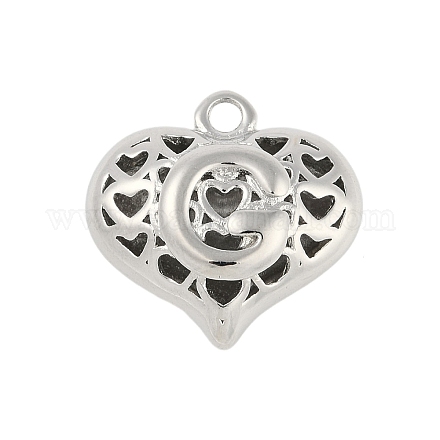 Полые латунные подвески на день святого валентина KK-M289-03G-P-1