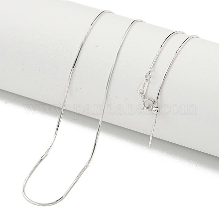 Колье из серебра 925 пробы с родиевым покрытием и квадратной змеей NJEW-C052-01P-1