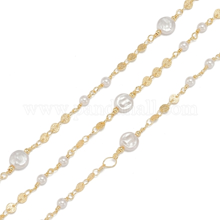 Chaînes de perles d'imitation en plastique ccb faites à la main CHC-K011-26G-1