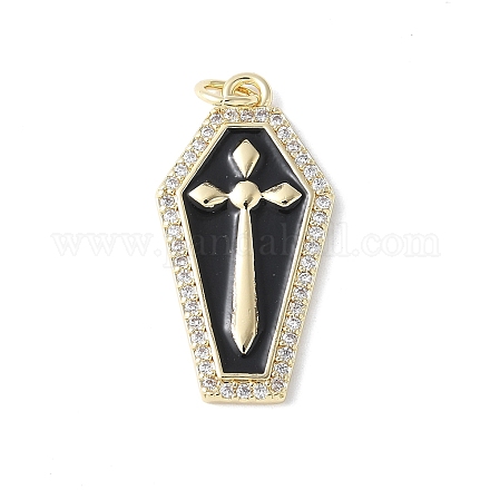 Латунные микро проложить кубического циркония подвески KK-F892-04G-01A-1