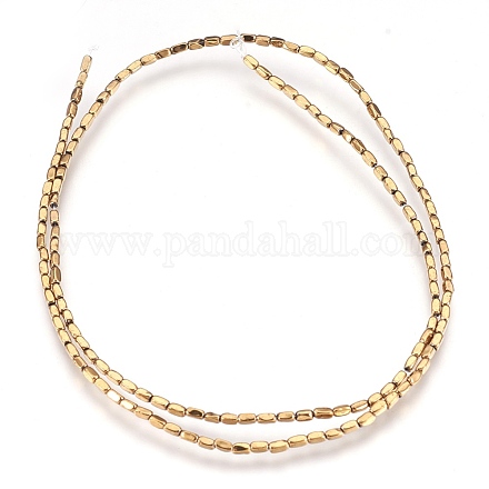 Electroplate Non-magnetic Synthetic Hematite Beads Strands G-I208-21-E-1