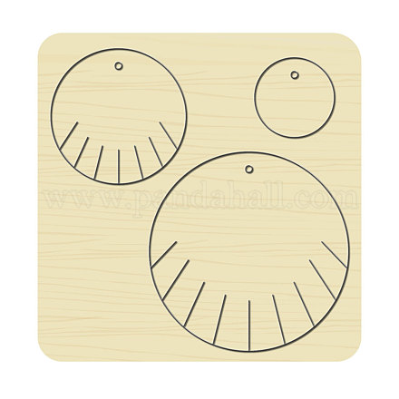 木材切断ダイ  鋼鉄で  DIYスクラップブッキング/フォトアルバム用  装飾的なエンボス印刷紙のカード  ラウンド  幾何学的模様  10x10x2.4cm DIY-WH0169-60-1