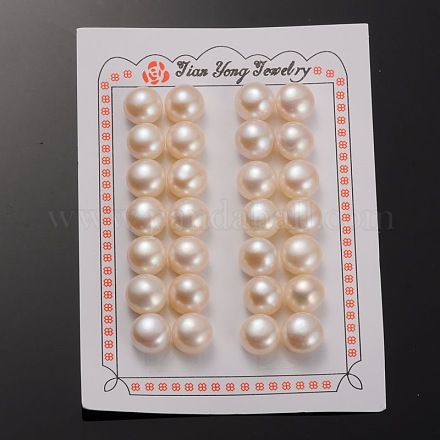 Natural Cultured Freshwater Pearl Beads PEAR-E001-09-1