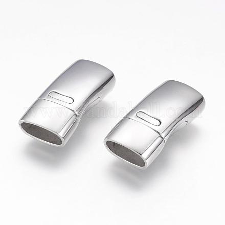 304 Stainless Steel Magnetic Clasps with Glue-in Ends STAS-G143-83B-1