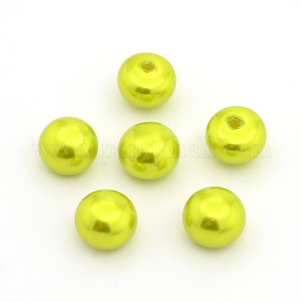 Half Drilled ABS Plastic Imitation Pearl Rondelle Beads OACR-F001C-06-1