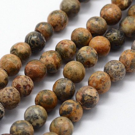 Fili di perline jasper naturali di pelle di leopardo G-I199-04-14mm-1