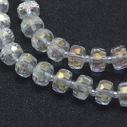 Chapelets de perles en verre électroplaqué EGLA-J141-A-AB01-1