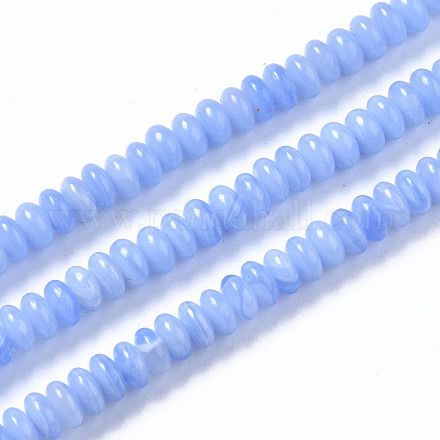 Синтетические синие кружевные бусины из агата G-S366-104-1