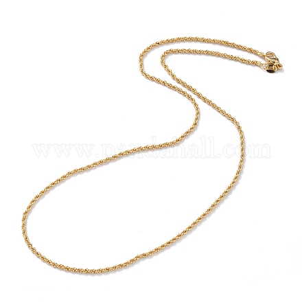 Brass Rope Chain Necklaces X-NJEW-I247-06G-1