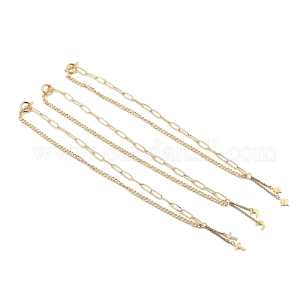 Messing hängende Halsketten NJEW-JN02970-1
