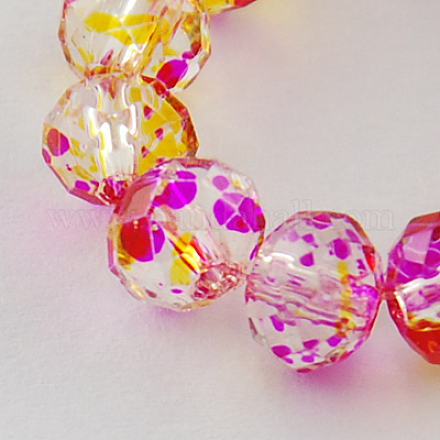 Chapelets de perles en verre peint DGLA-R032-10mm-02-1