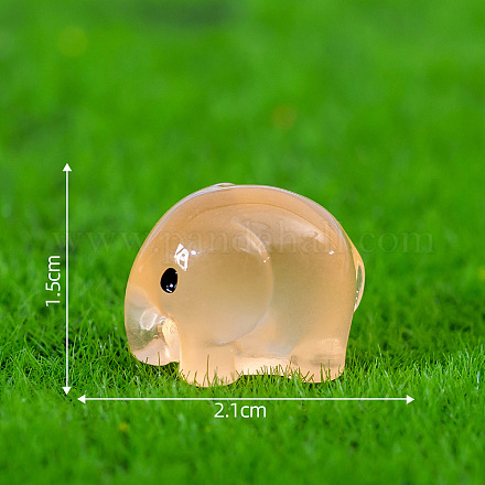 3d фигурки слонов из светящейся смолы DJEW-SZC0002-02C-03-1