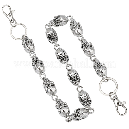 Цепные ремни из цинкового сплава с черепом AJEW-WH0070-24AS-1